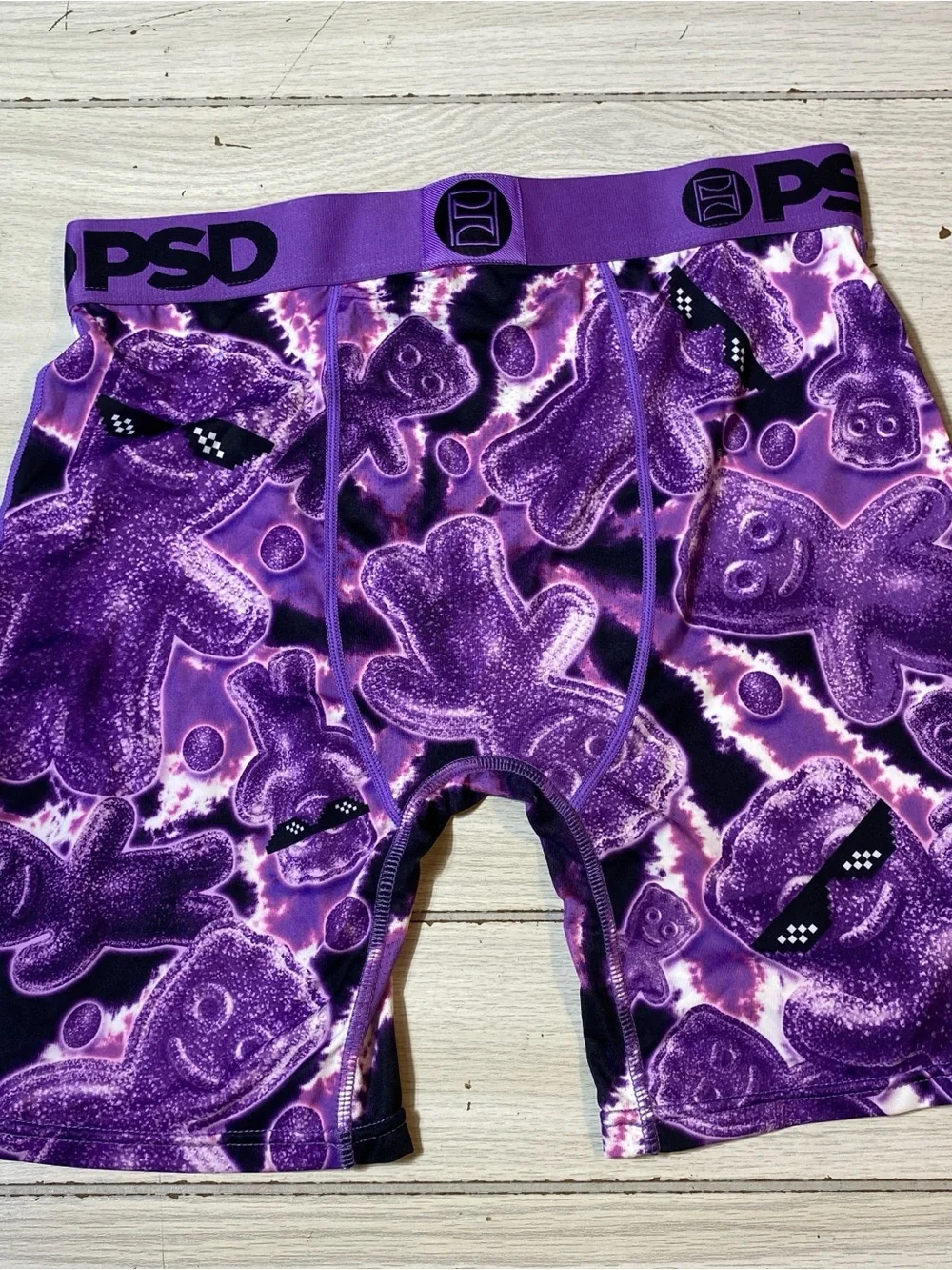 PSD Men's Boxer Briefs Large L Sour Patch Kids Purple Athletic Underwear NWOT!